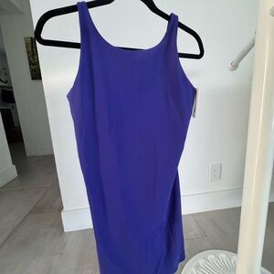 Spanks Women’s Sleeveless Purple Shift Dress with built in shorts
